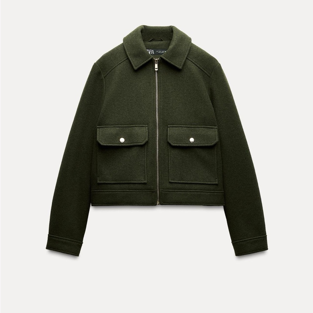 Zara soft zippered jacket Small NWT